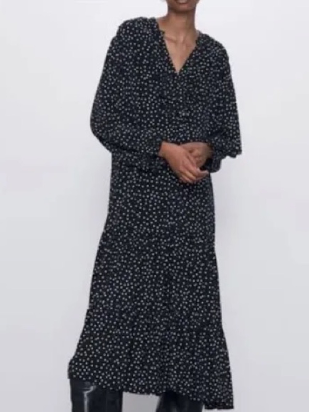 ZARA Polka Dot Maxi Dress